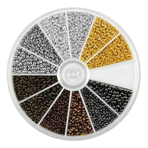 JustYit 2250 Stück Quetschperlen Set 2 mm/2,5 mm Round Spacer Beads Tube Crimp Perlen Quetschperlen Kettenverschluss für Handgefertigte DIY Schmuck zubehörHerstellung, 6 Farben JustYit 2250 Stück Quetschperlen Set 2 mm/2,5 mm Round Spacer Beads Tube Crimp Perlen Quetschperlen Kettenverschluss für Handgefertigte DIY Schmuck zubehörHerstellung, 6 Farben von JustYit