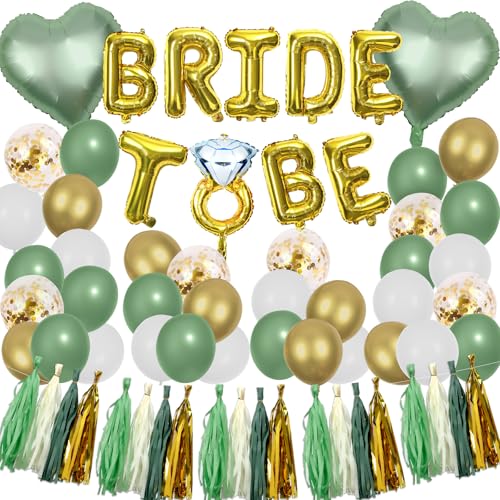 Salbeigrün Brautdusche Party Dekorationen Junggesellinnenabschied Dekor Bride to Be Folienballon Grün Seidenquaste Girlande Fotokabinen Hintergrund für Verlobung, Hochzeit, Party Favors Supplies Salbeigrün Brautdusche Party Dekorationen Junggesellinnenabschied Dekor Bride to Be Folienballon Grün Seidenquaste Girlande Fotokabinen Hintergrund für Verlobung, Hochzeit, Party Favors Supplies von Justforjoyful