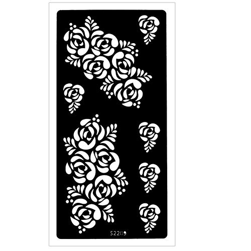 JUSTFOX - Henna Tattoo Schablone Airbrush Stencil Rosen Kina Dövme JUSTFOX - Henna Tattoo Schablone Airbrush Stencil Rosen Kina Dövme von Justfox