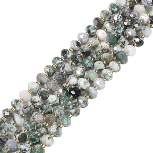 10 mm Baumachat, facettierte Rondelle, lose Perlen, DIY-Schmuckherstellung, 39,9 - 40,6 cm 10 mm Baumachat, facettierte Rondelle, lose Perlen, DIY-Schmuckherstellung, 39,9 - 40,6 cm von Justinstones