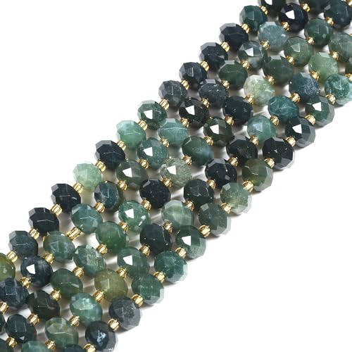 10 mm Moosachat facettierte Rondelle lose Perlen DIY Schmuckherstellung 39,9 - 40,6 cm 10 mm Moosachat facettierte Rondelle lose Perlen DIY Schmuckherstellung 39,9 - 40,6 cm von Justinstones