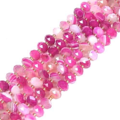 10 mm gefärbter Rosenachat, facettierte Rondelle, lose Perlen, DIY-Schmuckherstellung, 39,9 - 40,6 cm 10 mm gefärbter Rosenachat, facettierte Rondelle, lose Perlen, DIY-Schmuckherstellung, 39,9 - 40,6 cm von Justinstones