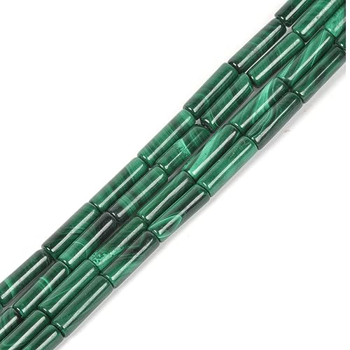 13 mm natürliche Malachit-Säule, Zylinder, lose Perlen, 38,1 cm, Schmuckherstellung, DIY-Armband, Halskette von Justinstones