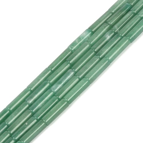 13 mm natürliche grüne Aventurin-Säule, Zylinder, lose Perlen, 38,1 cm, Schmuckherstellung, DIY-Armband, Halskette von Justinstones