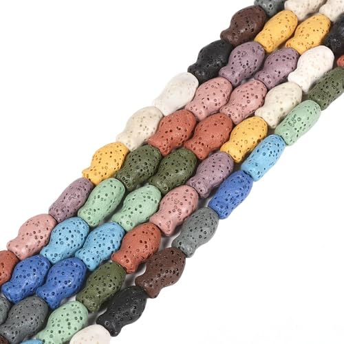 14 mm Fischgefärbter mehrfarbiger Lava-Edelstein, lose Schmuckherstellung, Perlen, Strang zum Selbermachen 14 mm Fischgefärbter mehrfarbiger Lava-Edelstein, lose Schmuckherstellung, Perlen, Strang zum Selbermachen von Justinstones