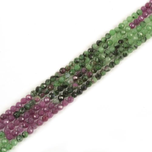 2 mm sortierte Farben, Rubin-Zoisit, facettierter Edelstein, rund, lose Perlen, Strang, 39,4–40,6 cm, DIY-Schmuckherstellung 2 mm sortierte Farben, Rubin-Zoisit, facettierter Edelstein, rund, lose Perlen, Strang, 39,4–40,6 cm, DIY-Schmuckherstellung von Justinstones