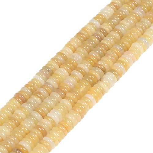 5 bis 6 mm natürliche gelbe Jade-Edelsteine, Heishi-Scheibe, Abstandshalter, Schmuckherstellung, DIY, lose Perlen, 40,6 cm 5 bis 6 mm natürliche gelbe Jade-Edelsteine, Heishi-Scheibe, Abstandshalter, Schmuckherstellung, DIY, lose Perlen, 40,6 cm von Justinstones