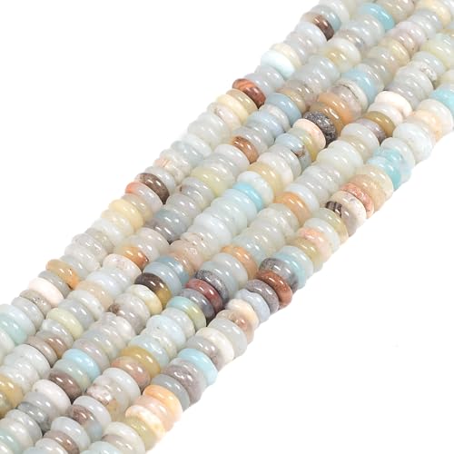 5 bis 6 mm natürlicher Amazonit-Edelstein, Heishi-Scheibe, Abstandshalter, Schmuckherstellung, lose Perlen, 40,6 cm 5 bis 6 mm natürlicher Amazonit-Edelstein, Heishi-Scheibe, Abstandshalter, Schmuckherstellung, lose Perlen, 40,6 cm von Justinstones