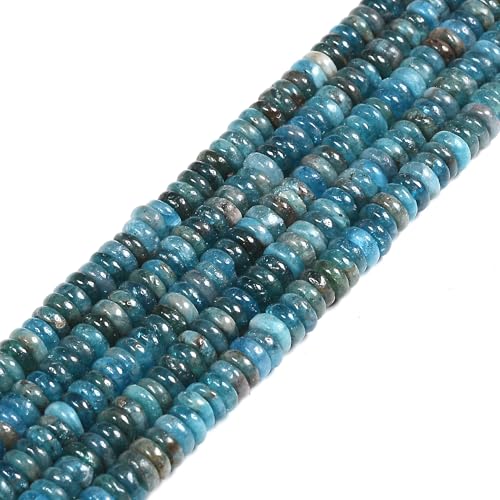 5 bis 6 mm natürlicher Apa-Edelstein, Heishi-Scheibe, Abstandshalter, Schmuckherstellung, lose Perlen, 40,6 cm von Justinstones