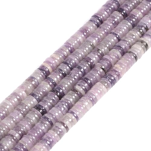 5 bis 6 mm natürlicher Lepidolith Lithium Glimmer Edelstein Heishi Disc Rondelle Spacer Schmuckherstellung DIY lose Perlen 40,6 cm 5 bis 6 mm natürlicher Lepidolith Lithium Glimmer Edelstein Heishi Disc Rondelle Spacer Schmuckherstellung DIY lose Perlen 40,6 cm von Justinstones