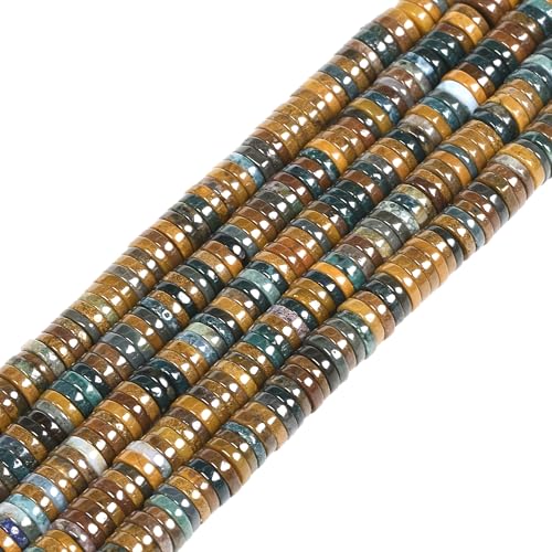 5 bis 6 mm natürlicher indischer Achat, Edelstein, Heishi-Scheibe, Abstandshalter, Schmuckherstellung, lose Perlen, 40,6 cm 5 bis 6 mm natürlicher indischer Achat, Edelstein, Heishi-Scheibe, Abstandshalter, Schmuckherstellung, lose Perlen, 40,6 cm von Justinstones