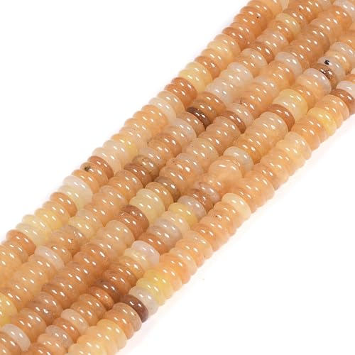 5 bis 6 mm natürlicher orangefarbener Aventurin-Edelstein, Heishi-Scheibe, Abstandshalter, Schmuckherstellung, lose Perlen, 40,6 cm 5 bis 6 mm natürlicher orangefarbener Aventurin-Edelstein, Heishi-Scheibe, Abstandshalter, Schmuckherstellung, lose Perlen, 40,6 cm von Justinstones