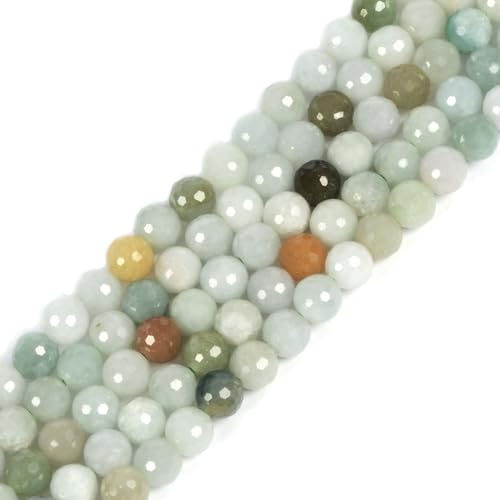 6 mm Jadeit facettierter Edelstein, rund, lose Perlen, Strang, 39,4–40,6 cm, DIY-Schmuckherstellung 6 mm Jadeit facettierter Edelstein, rund, lose Perlen, Strang, 39,4–40,6 cm, DIY-Schmuckherstellung von Justinstones