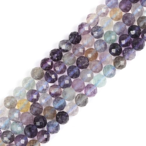 6 mm Regenbogen-Fluorit-Edelstein, rund, lose Perlen, Strang, 39,4–40,6 cm, DIY-Schmuckherstellung 6 mm Regenbogen-Fluorit-Edelstein, rund, lose Perlen, Strang, 39,4–40,6 cm, DIY-Schmuckherstellung von Justinstones