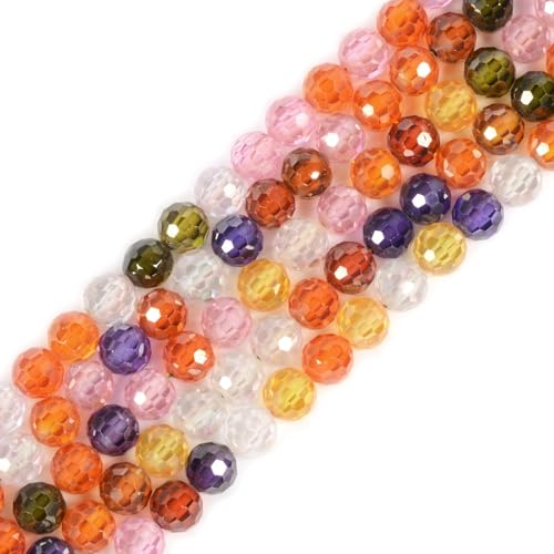 6 mm Regenbogenzirkon, facettierter Edelstein, rund, lose Perlen, Strang, 39,4–40,6 cm, DIY-Schmuckherstellung 6 mm Regenbogenzirkon, facettierter Edelstein, rund, lose Perlen, Strang, 39,4–40,6 cm, DIY-Schmuckherstellung von Justinstones