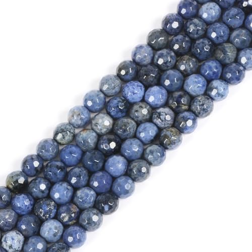 6 mm blauer Dumortierit, facettierter Edelstein, rund, lose Perlen, Strang, 39,4–40,6 cm, DIY-Schmuckherstellung 6 mm blauer Dumortierit, facettierter Edelstein, rund, lose Perlen, Strang, 39,4–40,6 cm, DIY-Schmuckherstellung von Justinstones