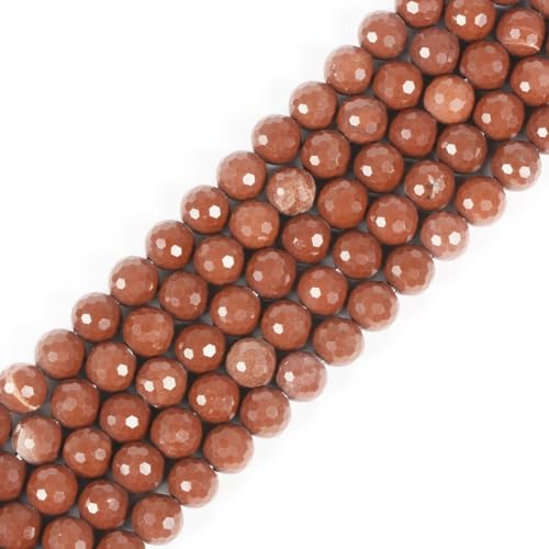 6 mm brasilianischer roter Jaspis, facettierter Edelstein, rund, lose Perlen, Strang, 39,4–40,6 cm, DIY-Schmuckherstellung 6 mm brasilianischer roter Jaspis, facettierter Edelstein, rund, lose Perlen, Strang, 39,4–40,6 cm, DIY-Schmuckherstellung von Justinstones