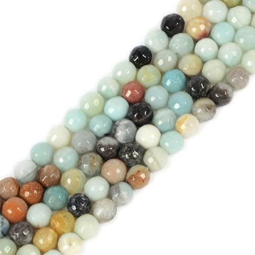 6 mm großer mehrfarbiger Amazonit-Edelstein, rund, lose Perlen, Strang, 39,4–40,6 cm, DIY-Schmuckherstellung 6 mm großer mehrfarbiger Amazonit-Edelstein, rund, lose Perlen, Strang, 39,4–40,6 cm, DIY-Schmuckherstellung von Justinstones