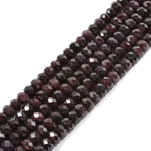 6 mm natürliche Granat facettierte Rondelle lose Perlen 40,6 cm 6 mm natürliche Granat facettierte Rondelle lose Perlen 40,6 cm von Justinstones