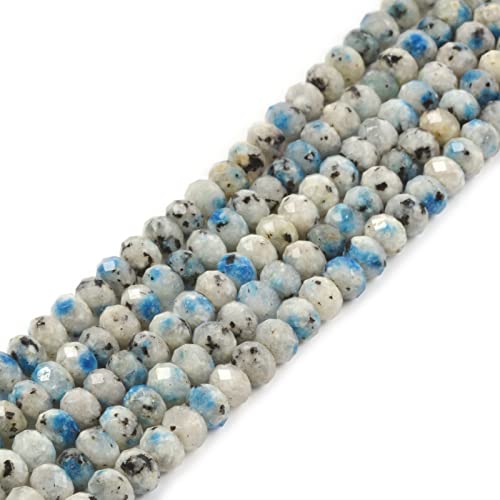6 mm natürliche K2-Steine, facettierte Rondelle, lose Perlen, Schmuckherstellung, DIY-Perlen, 40,6 cm von Justinstones