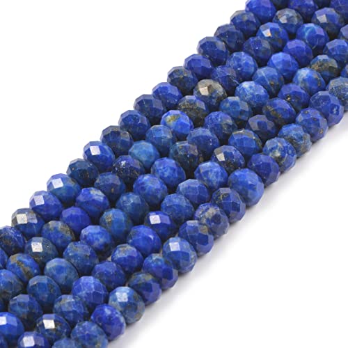 6 mm natürliche Lapislazuli facettierte Rondelle lose Perlen 40,6 cm von Justinstones