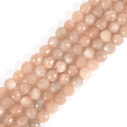 6 mm orangefarbener Sonnenstein, facettierter Edelstein, rund, lose Perlen, Strang, 39,4–40,6 cm, DIY-Schmuckherstellung 6 mm orangefarbener Sonnenstein, facettierter Edelstein, rund, lose Perlen, Strang, 39,4–40,6 cm, DIY-Schmuckherstellung von Justinstones