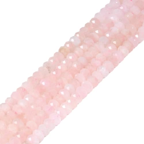 6 mm rosa Morganit facettierte Rondelle lose Perlen Schmuckherstellung DIY Perle 40,6 cm von Justinstones
