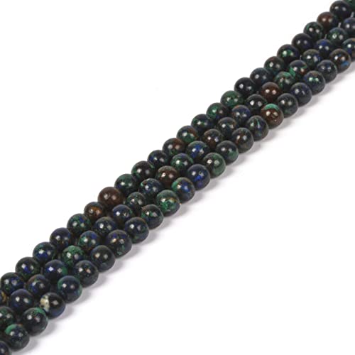 Azurit 4 mm runde Heilkristalle lose Perlen 40,6 cm für Schmuckherstellung Perlen von Justinstones
