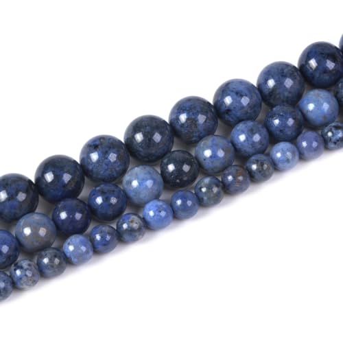 Blauer Dumortierit, 6 mm, Edelsteinperlen, rund, lose Stränge, Perlen für selbstgemachte Halsketten, Armbänder, Schmuckherstellung, 38,1 cm Blauer Dumortierit, 6 mm, Edelsteinperlen, rund, lose Stränge, Perlen für selbstgemachte Halsketten, Armbänder, Schmuckherstellung, 38,1 cm von Justinstones