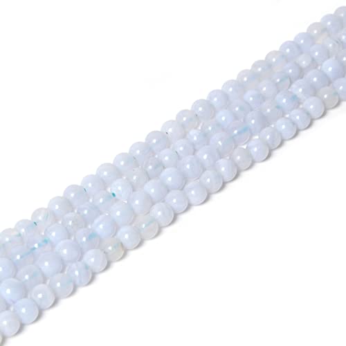 Blauer Spitzen-Achat, 4 mm, runde Heilkristall-Perlen, lose Perlen, 40,6 cm für Schmuckherstellung Blauer Spitzen-Achat, 4 mm, runde Heilkristall-Perlen, lose Perlen, 40,6 cm für Schmuckherstellung von Justinstones