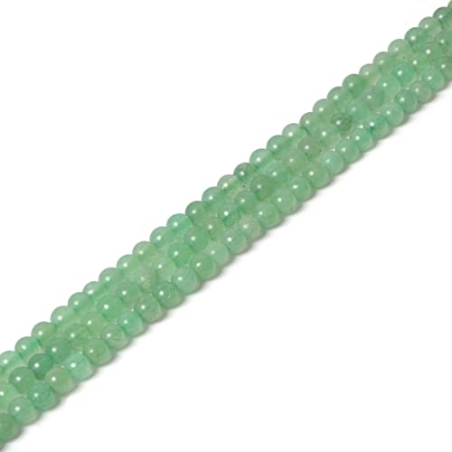 Grüner Aventurin, 4 mm, runde Heilkristall-Perlen, lose Perlen, 40,6 cm, für Schmuckherstellung von Justinstones