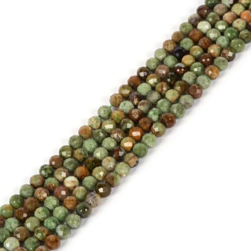 Grüner Opal 4 mm facettierte runde Perlen lose Perlen 40,6 cm für Schmuckherstellung Perlen von Justinstones