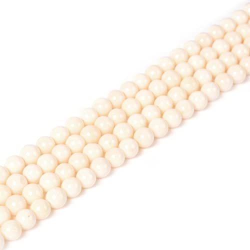 Knochenperlen, 4 mm, rund, Heilkristall, lose Perlen, 40,6 cm für Schmuckherstellung von Justinstones