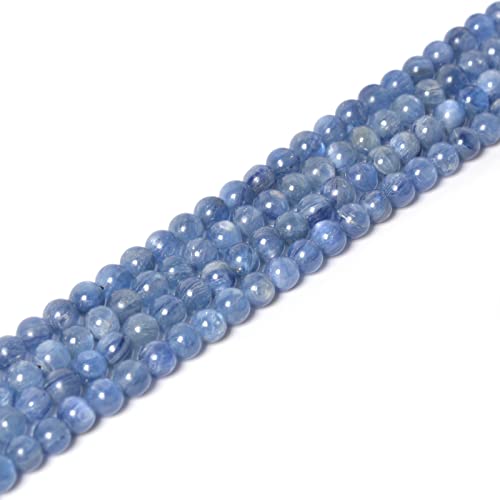 Kyanit 4 mm runde Heilkristall-Perlen 40,6 cm für Schmuckherstellung Perlen von Justinstones