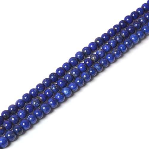 Natürliche Lapislazuli 4 mm runde lose Perlen 40,6 cm für Schmuckherstellung Perlen von Justinstones