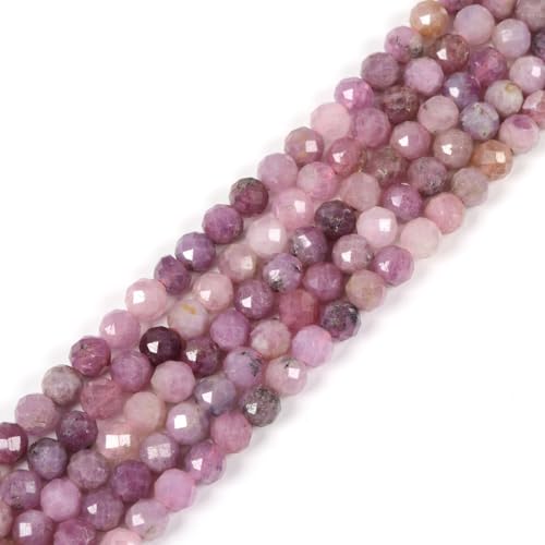 Natürliche Rubin 4 mm facettierte runde Perlen, lose Perlen, 40,6 cm, für Schmuckherstellung Natürliche Rubin 4 mm facettierte runde Perlen, lose Perlen, 40,6 cm, für Schmuckherstellung von Justinstones