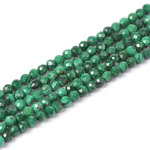 Natürlicher Malachit, 4 mm, facettierte, runde Perlen, lose Perlen, 40,6 cm, für Schmuckherstellung Natürlicher Malachit, 4 mm, facettierte, runde Perlen, lose Perlen, 40,6 cm, für Schmuckherstellung von Justinstones