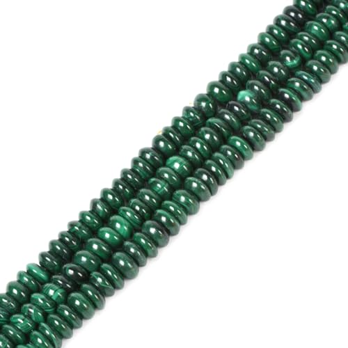 Natürlicher Malachit Rondelle lose Perlen Strang für DIY Armband Halskette Schmuckherstellung Perle 38,1 cm Natürlicher Malachit Rondelle lose Perlen Strang für DIY Armband Halskette Schmuckherstellung Perle 38,1 cm von Justinstones