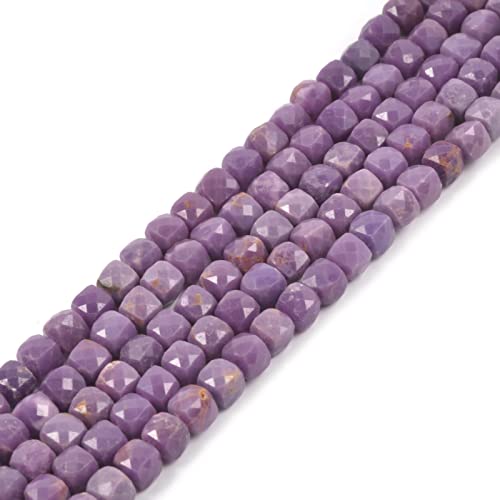 Natürlicher Phosphosiderit-Edelstein, 4 mm, facettiert, würfelförmig, quadratisch, lose Perlen, 40,6 cm, für DIY-Schmuckherstellung Natürlicher Phosphosiderit-Edelstein, 4 mm, facettiert, würfelförmig, quadratisch, lose Perlen, 40,6 cm, für DIY-Schmuckherstellung von Justinstones