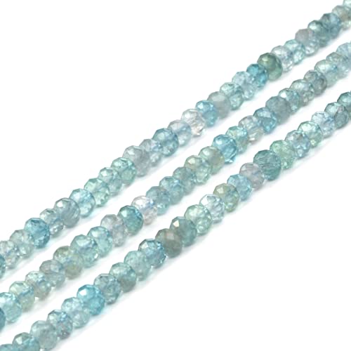 Natürlicher leichter Apa-Edelstein, 4 mm, facettierte Rondelle-Abstandshalter, lose Perlen, 40,6 cm, zur Schmuckherstellung Natürlicher leichter Apa-Edelstein, 4 mm, facettierte Rondelle-Abstandshalter, lose Perlen, 40,6 cm, zur Schmuckherstellung von Justinstones