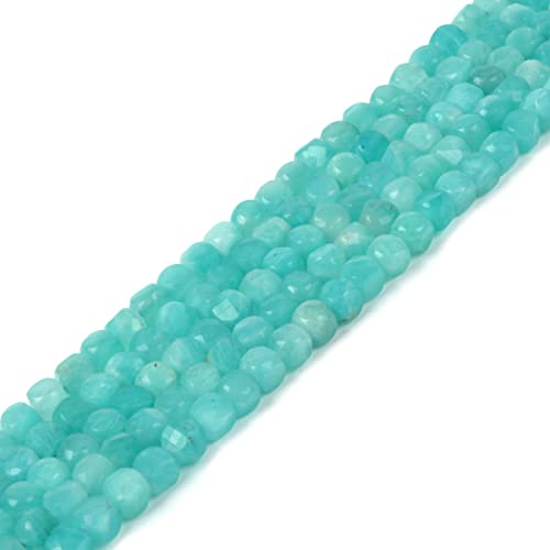 Natürlicher peruanischer Amazonit-Edelstein, 4 mm, facettiert, quadratisch, lose Perlen, 40,6 cm für DIY-Schmuckherstellung, Perlen Natürlicher peruanischer Amazonit-Edelstein, 4 mm, facettiert, quadratisch, lose Perlen, 40,6 cm für DIY-Schmuckherstellung, Perlen von Justinstones