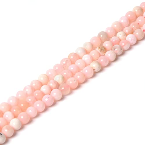 Natürlicher peruanischer rosa Opal 4 mm runde lose Perlen 40,6 cm für Schmuckherstellung Perlen von Justinstones