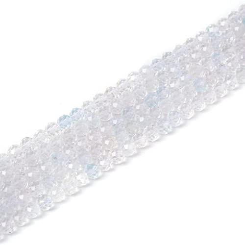 Natürlicher weißer Topas, 4 mm, facettierte, runde Perlen, lose Perlen, 40,6 cm, für Schmuckherstellung Natürlicher weißer Topas, 4 mm, facettierte, runde Perlen, lose Perlen, 40,6 cm, für Schmuckherstellung von Justinstones
