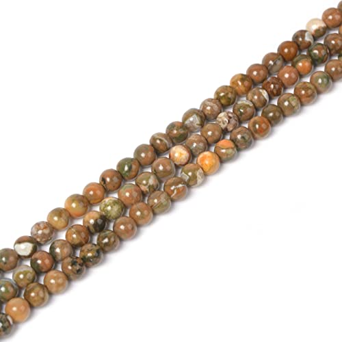 Rhyolith-Jaspis, 4 mm, natürlicher Edelstein, rund, lose Perlen, 40,6 cm, für Schmuckherstellung Rhyolith-Jaspis, 4 mm, natürlicher Edelstein, rund, lose Perlen, 40,6 cm, für Schmuckherstellung von Justinstones