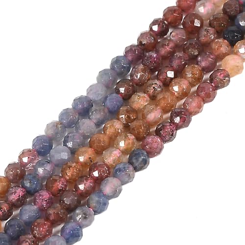 Runde lose Perlen in verschiedenen Farben, Rubin-Saphir, 3 mm, facettierter Edelstein, 39,4–40,6 cm, DIY-Schmuckherstellung Runde lose Perlen in verschiedenen Farben, Rubin-Saphir, 3 mm, facettierter Edelstein, 39,4–40,6 cm, DIY-Schmuckherstellung von Justinstones