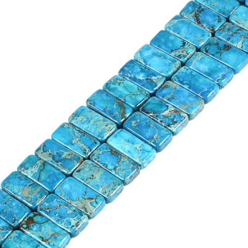 Sediment-Jaspis, gefärbt, hellblau, flach, rechteckig, lose Perlen, DIY, Schmuckherstellung, 20,3 cm, 20,3 cm Sediment-Jaspis, gefärbt, hellblau, flach, rechteckig, lose Perlen, DIY, Schmuckherstellung, 20,3 cm, 20,3 cm von Justinstones