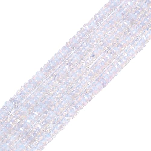 Synthetischer Opalit, natürlicher Edelstein, 4 mm, facettierte Rondelle-Abstandshalter, lose Perlen, 40,6 cm, zur Schmuckherstellung Synthetischer Opalit, natürlicher Edelstein, 4 mm, facettierte Rondelle-Abstandshalter, lose Perlen, 40,6 cm, zur Schmuckherstellung von Justinstones