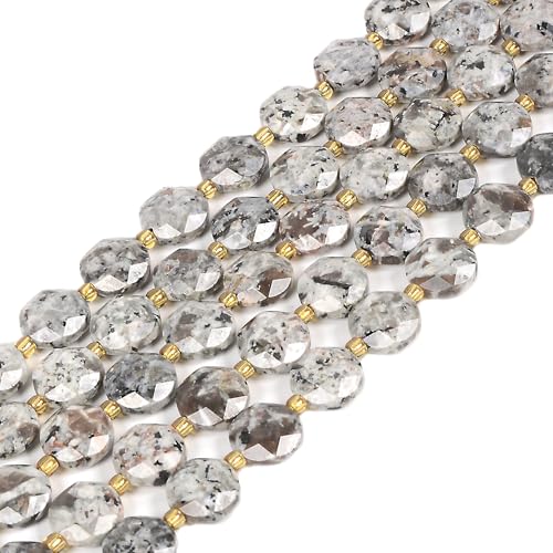 Yooperlite facettierte Münzscheibe, Davidstern, lose Perlen, Schmuckherstellung, Strang, 10 mm, 38,1 cm von Justinstones