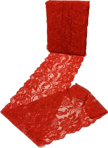 Rotes Spitzenband mit Blumenmuster, 15,2 cm x 4,5 m, perfekt für DIY-Dekoration, Handwerk, Projekte und Kleidung Rotes Spitzenband mit Blumenmuster, 15,2 cm x 4,5 m, perfekt für DIY-Dekoration, Handwerk, Projekte und Kleidung von Jutemill