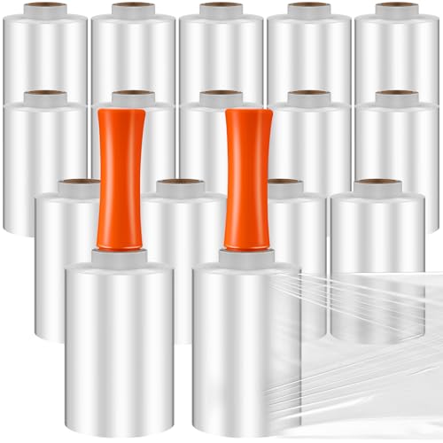 Jutom Industrielle Stretchfolie, 12,7 cm x 304,8 m, mit 2 Griffen, Schrumpffolie, strapazierfähig, selbstklebende Kunststoffverpackung für Umzugsbedarf, Möbelpaletten, transparent, Orange, 16 Stück Jutom Industrielle Stretchfolie, 12,7 cm x 304,8 m, mit 2 Griffen, Schrumpffolie, strapazierfähig, selbstklebende Kunststoffverpackung für Umzugsbedarf, Möbelpaletten, transparent, Orange, 16 Stück von Jutom